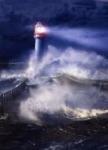 Photo d'un phare dans une tempête