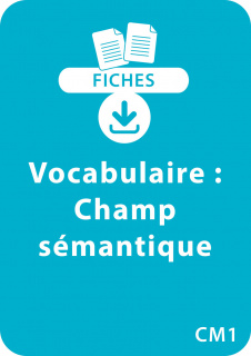 Vocabulaire CM1 - Champ sémantique