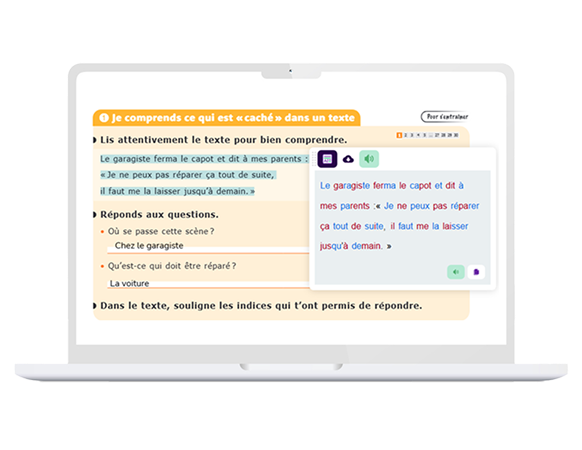 Un exemple d’adaptation du texte