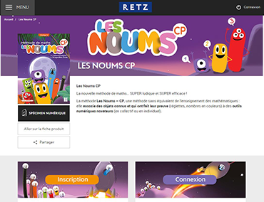 Méthode de maths CP - Les Noums - le site compagnon Retz réservé aux enseignants