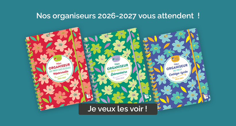Nos organiseurs 2026-2027 vous attendent ! Je veux les voir ! 