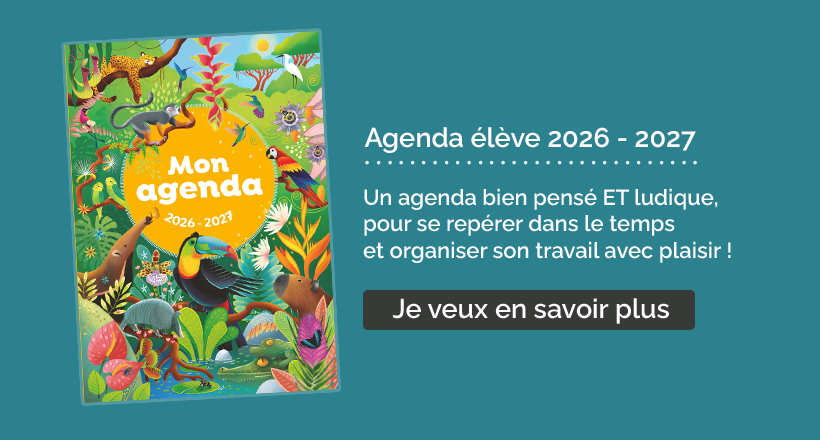 Un agenda bien pensé et ludique pour se repérer dans le temps et organiser son travail avec plaisir !