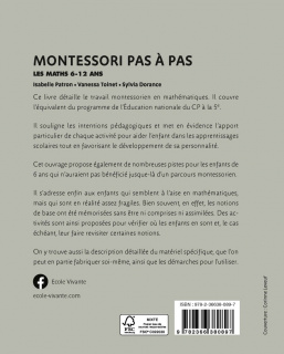 Montessori Pas à Pas : Les maths - 6-12 ans - Ouvrage papier