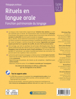 Rituels en langue orale - Cycles 1, 2 et 3 (+ ressources numériques)