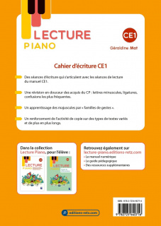 Lecture Piano CE1 - Cahier d'écriture