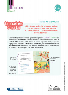 Lecture Piano CP - Album Une soirée chez Lili - Pack de 5 ex