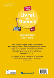 Méthode de lecture - À l'école des albums CP - Livret de fluence - Série jaune