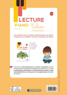 Lecture Piano CE1 - Cahier d'exercices