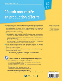 Réussir son entrée en production d'écrits GS-CP (+ ressources numériques)