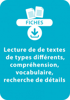 Lecture CE1 - 4. Lecture de textes de types différents, compréhension, vocabulaire, recherche de détails