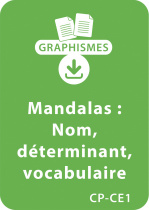 Mandalas d'apprentissage CP/CE1 - Nom et déterminant; enrichissement du vocabulaire