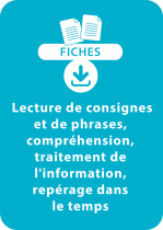 Lecture CE1 - 3. Lecture de consignes et de phrases, compréhension, traitement de l'information, repérage dans le temps