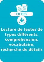 Lecture CE1 - 6. Compréhension des différents sens d'un mot, compréhension globale, orthographe, vocabulaire