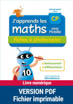 PDF J'apprends les maths avec Picbille CP - Fiches à photocopier