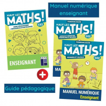 Haut les maths ! CE2 - Manuel numérique enseignant + guide  pédagogique - num enseignant adoptant (5 ans - gratuit)